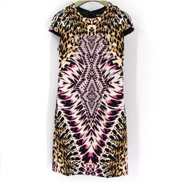 🎉🎈HOST PICK!🎈Just Cavalli GORGEOUS digital Slinky Midi Dress Large/m NEW - Picture 5 of 16
